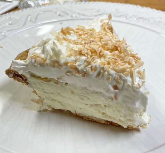 Coconut Cream pie is back! All pies are available in large and mini sizes. Other varieties this week include:

Strawberry 
Apple
Cherry
Key Lime

Preorder at oldworldbreads.com